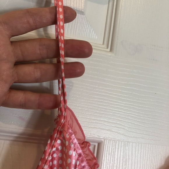 Adonna Pink and White Polka Dot Slip Dress Size Medium - Picture 4 of 9